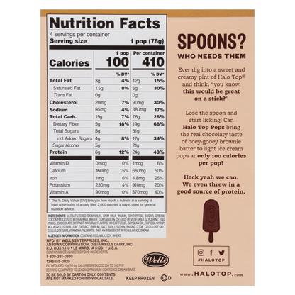 Halo Top Pops Brownie Batter 4ct