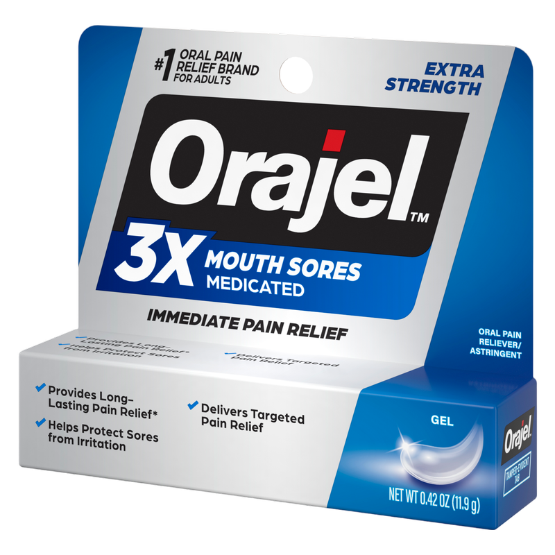 Orajel 3X Medicated For All Mouth Sores Gel .42oz