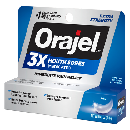 Orajel 3X Medicated For All Mouth Sores Gel .42oz