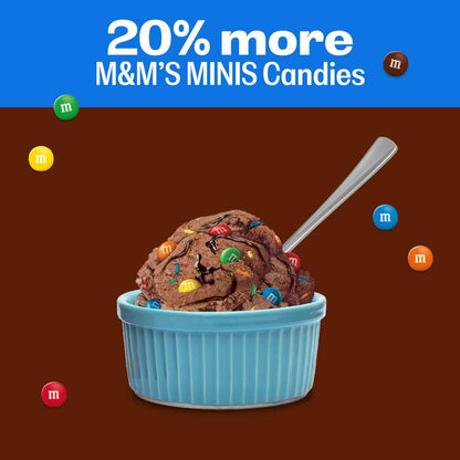 M&M'S Chocolate Ice Cream with M&M'S Minis Candies, Chocolate Fudge Swirls and Rainbow Sprinkles, 14 Oz