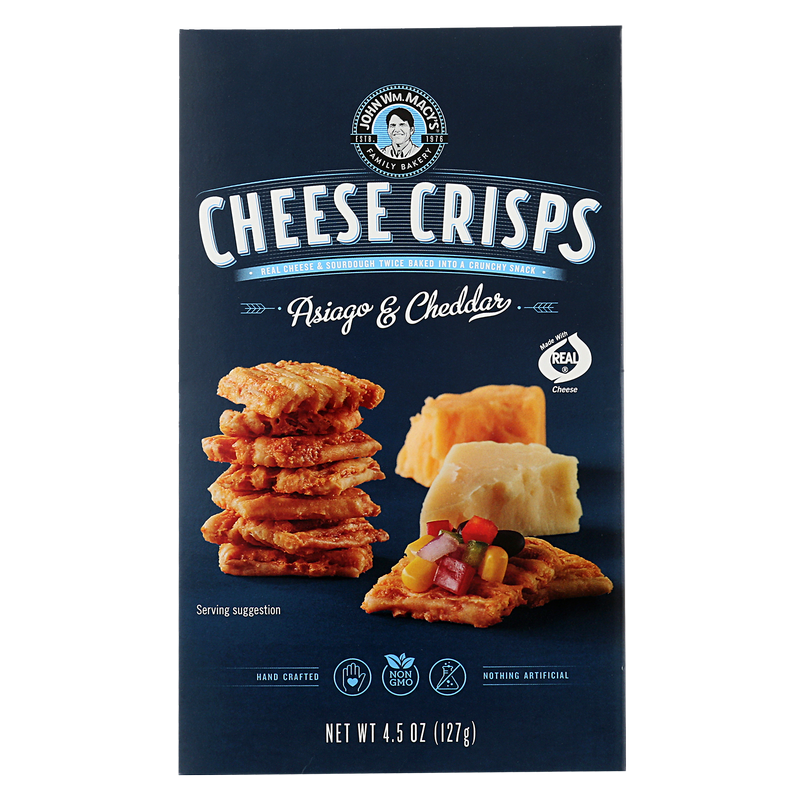 John Wm. Macy's Asiago & Cheddar Cheese Crisps 4oz