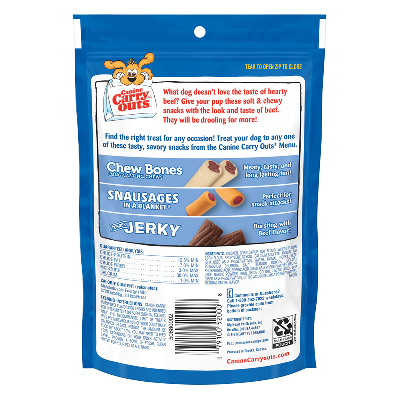 Canine Carry Outs Beef Flavor Dog Treats, 4.5oz