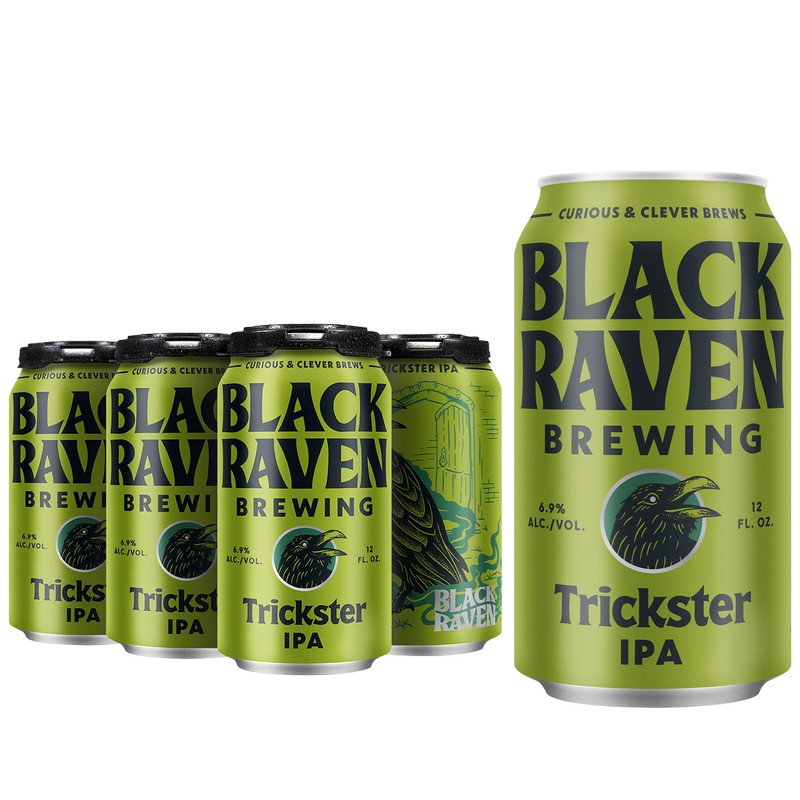 Black Raven Trickster IPA 6pk 12oz Can 6.9% ABV – BevMo! Washington