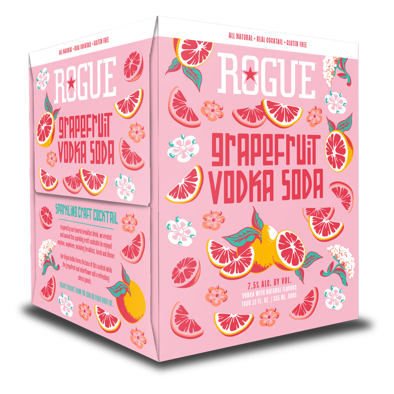 Rogue Grapefruit Vodka Soda 4pk 12oz