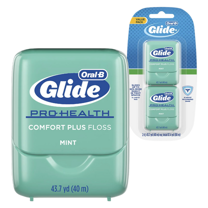 Glide Pro-Health Comfort Plus Dental Floss, Value 2 Pack (40m Each)