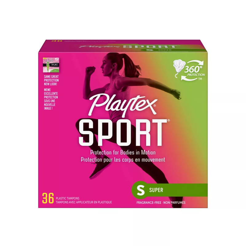 Playtex Sport Tampons Multipack, Super Unscented Pack of 36