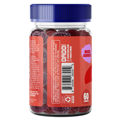 Yums Vitamins Sugar Free Prebiotic Gummies 60ct
