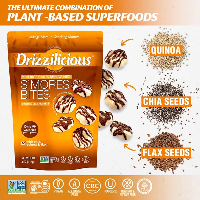 Drizzilicious S'more Drizzled Mini Rice Cake, 4oz
