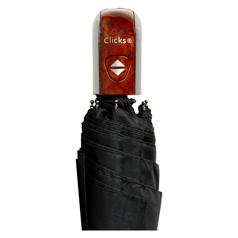 Clicks Umbrellas Automatic Open & Close Black Umbrella