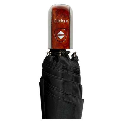 Clicks Umbrellas Automatic Open & Close Black Umbrella