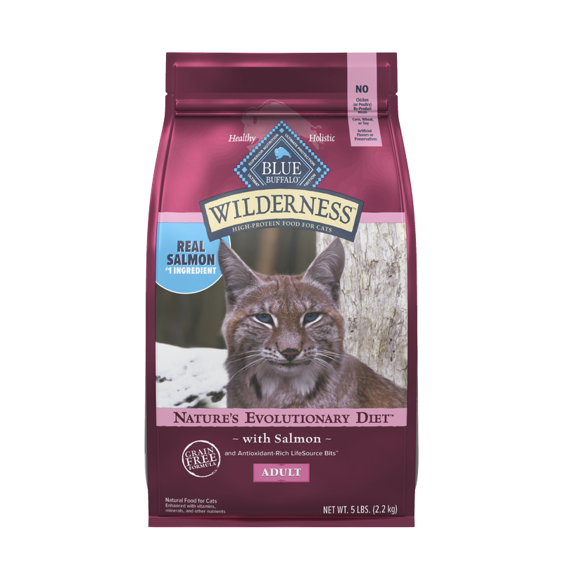 Blue Buffalo Wilderness Salmon Blend Dry Cat Food 5lb