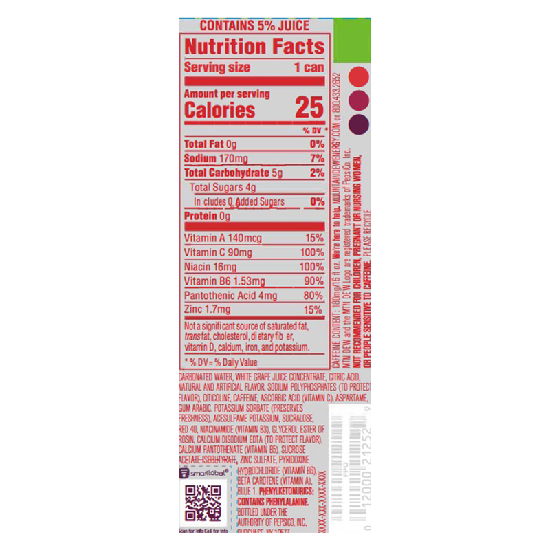Mountain Dew Energy Cherry Lime Lift 16oz