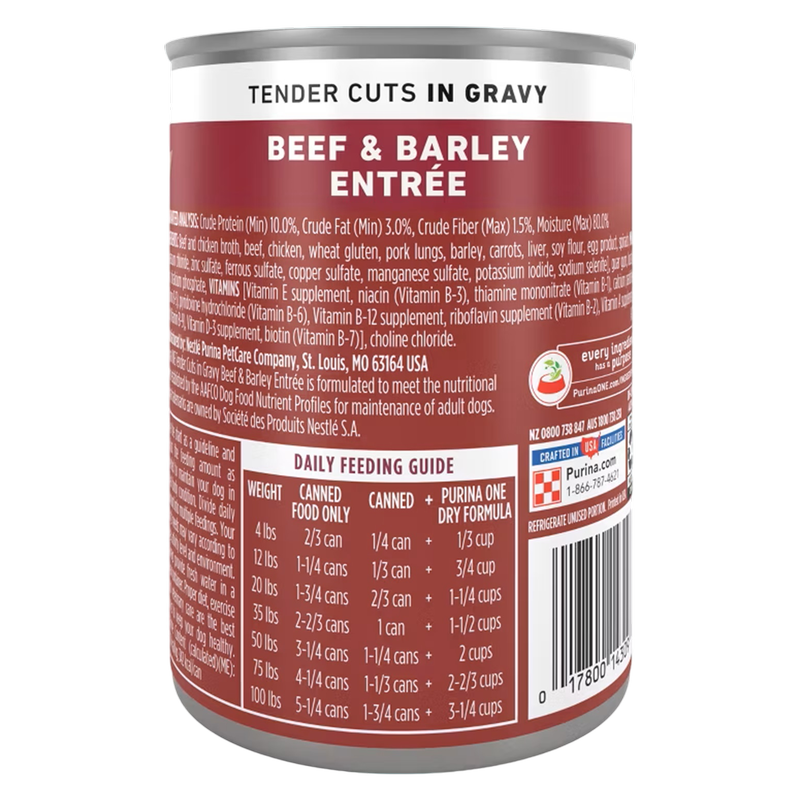 Purina ONE Smart Blend with Real Beef & Barley Wet Dog Food, 13oz.