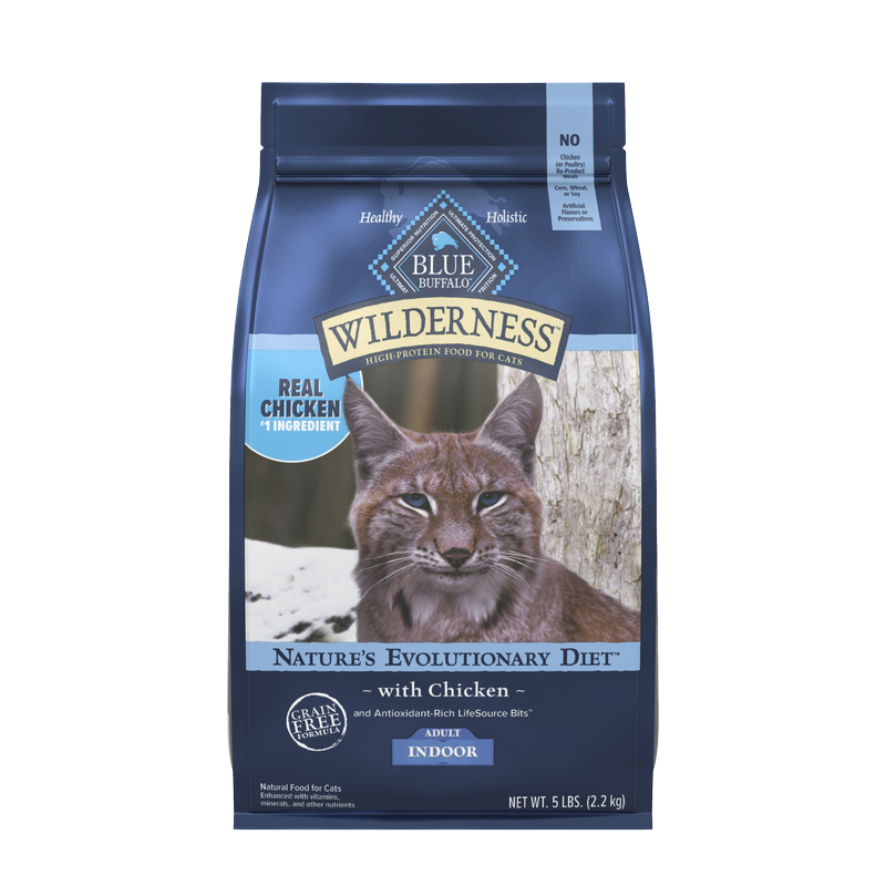 Blue Buffalo Wilderness Chicken Blend Indoor Dry Cat Food 5lb