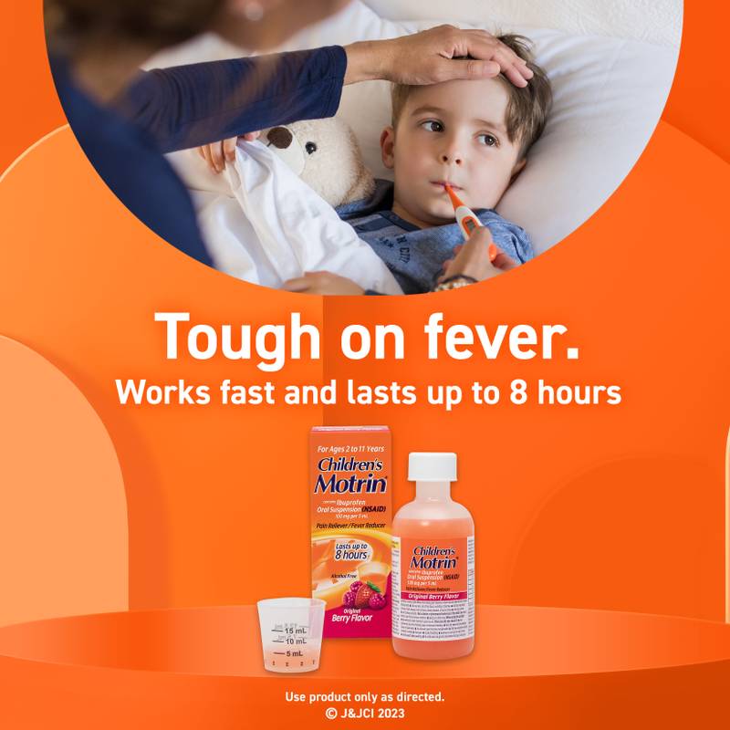 Motrin Children's 8-Hour Pain Reliever & Fever Reducer Berry Liquid 4oz