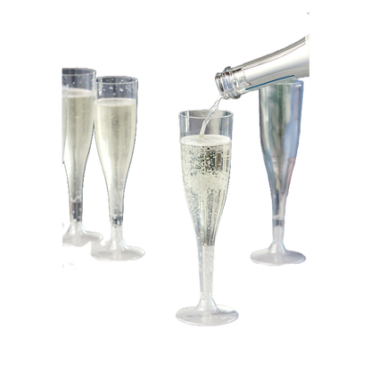 True Party 5.5 oz Plastic Champagne Flute, Set of 12