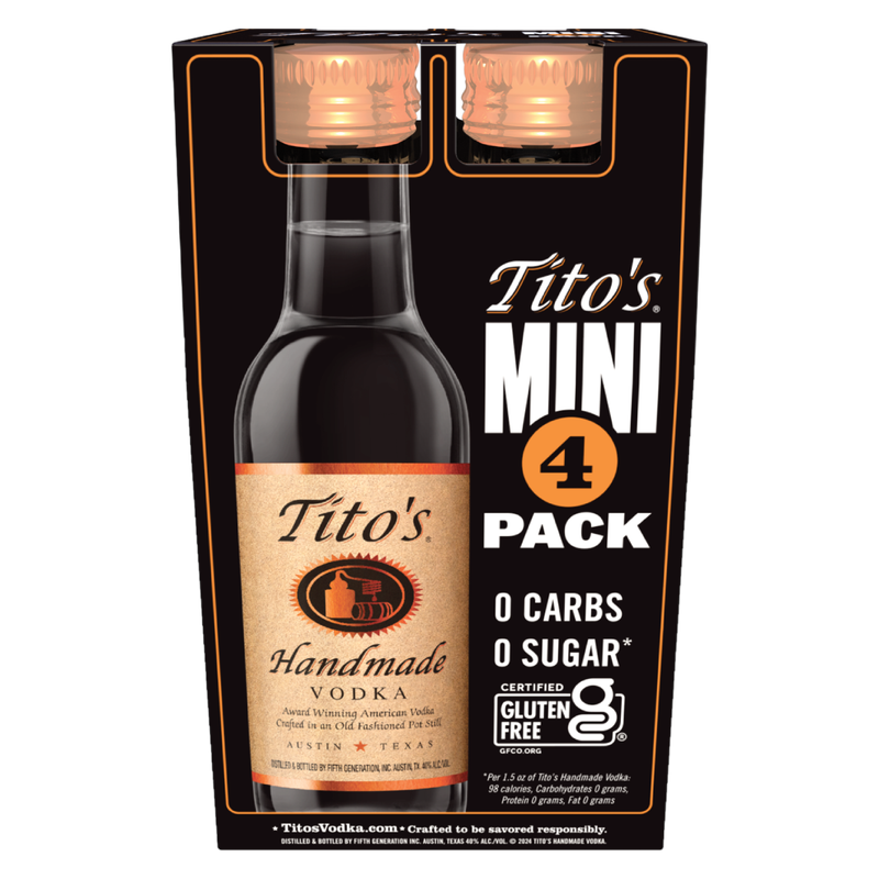 Tito's Handmade Vodka 4pk 50ml (80 Proof) – BevMo! Washington