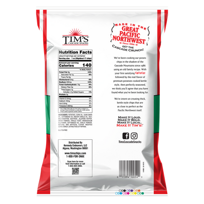 Tim's Cascade Potato Chips Jalapeno 7.5oz