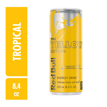 Red Bull Energy Drink The Yellow Edition Tropical 8.4oz Can