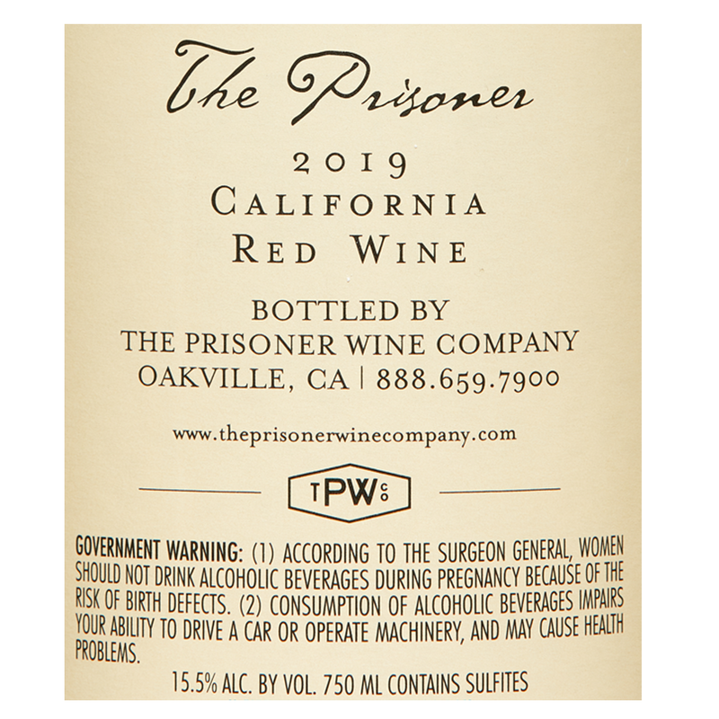 The Prisoner Red Blend 750ml – BevMo! Washington