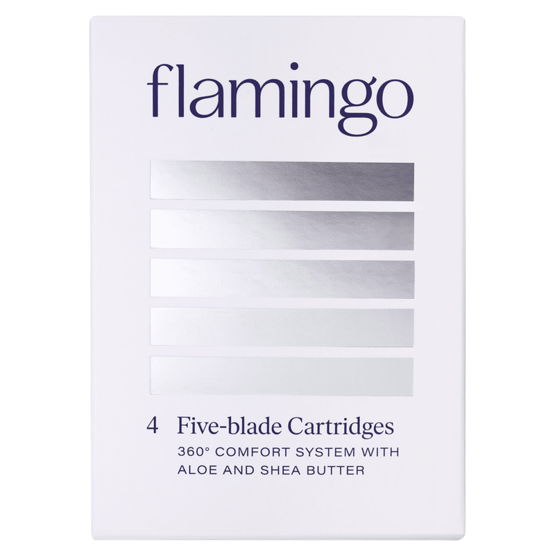 Flamingo Women's 5-Blade Razor Refill Cartridges 4ct