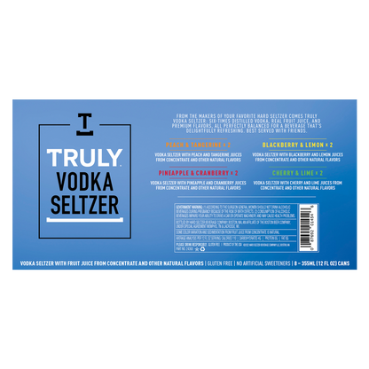 Truly Vodka Seltzer Variety 8pk 12oz Can 5% ABV