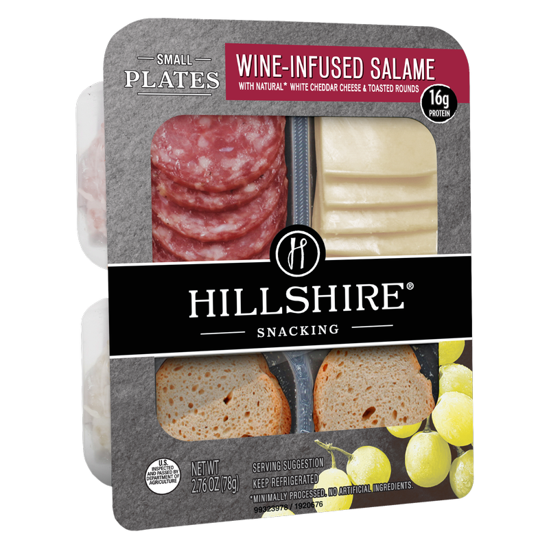 Hillshire Snacking Protein Small Plates Wine-Infused Salame & White Cheddar Cheese - 2.76oz