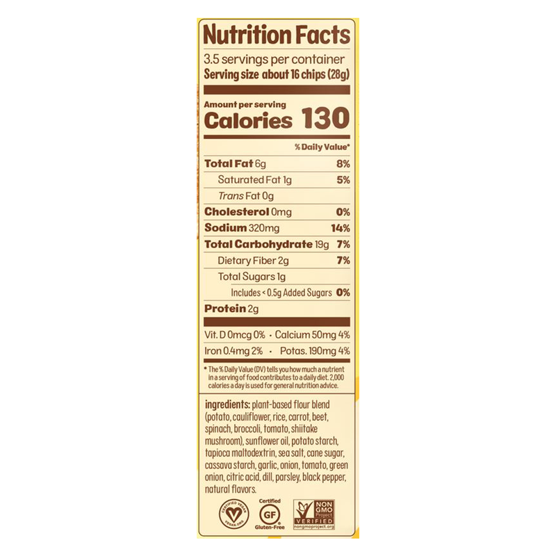 From the Ground Up Sour Cream & Onion Cauliflower Potato Chips 3.5oz