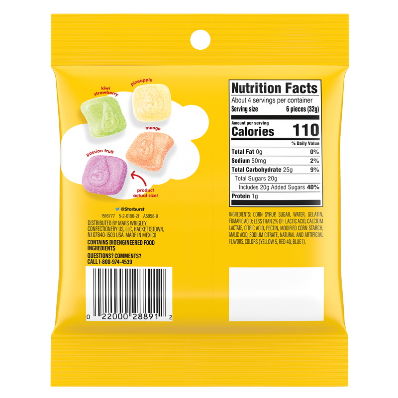 Starburst Airs Sour Tropical 4.3oz