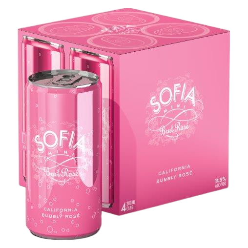 Coppola Sofia Brut Rose 4pk 187ml Btl