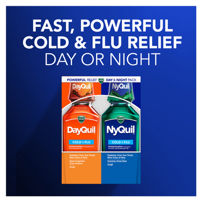 Vicks DayQuil NyQuil Combo Pack Cold & Flu Original 12oz