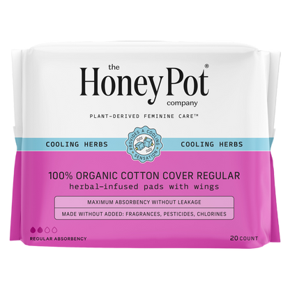 The Honey Pot Regular Herbal Menstrual Pads 20ct