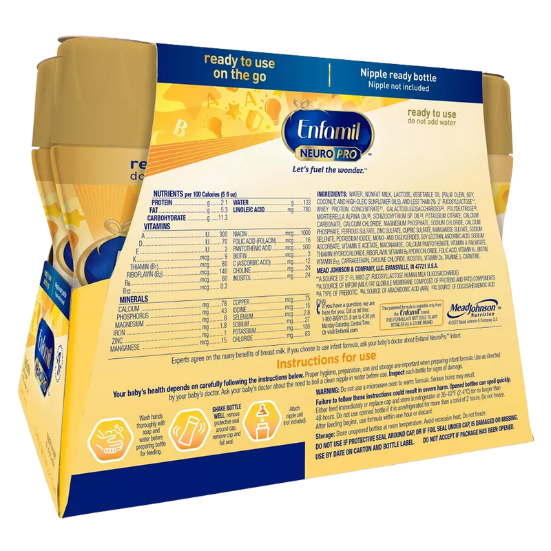 Enfamil NeuroPro Ready to Feed Infant Formula Bottles 6 pack 8oz