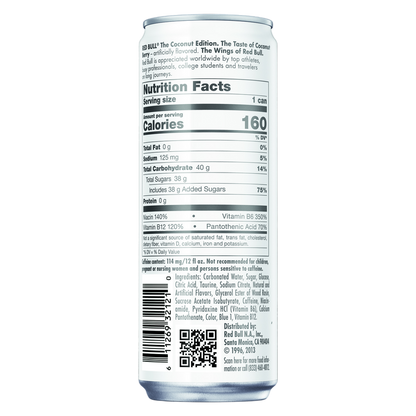 Red Bull Energy Drink Coconut Edition Coconut Berry 12oz Can