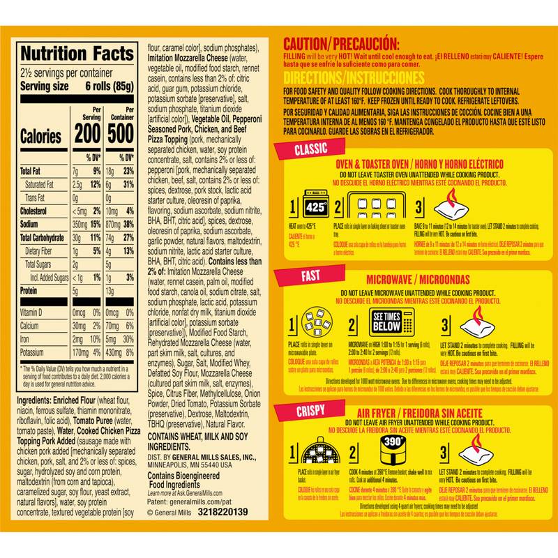 Totino's Frozen Combination Pizza Rolls 15ct 7.5oz