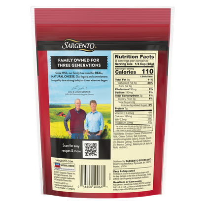 Sargento Finely Shredded Sharp Cheddar Natural Cheese - 8oz
