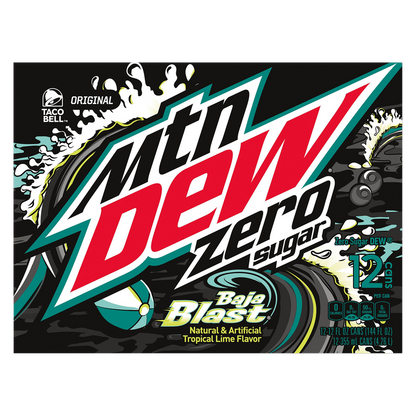 Mountain Dew Baja Blast Zero 12oz 12pk