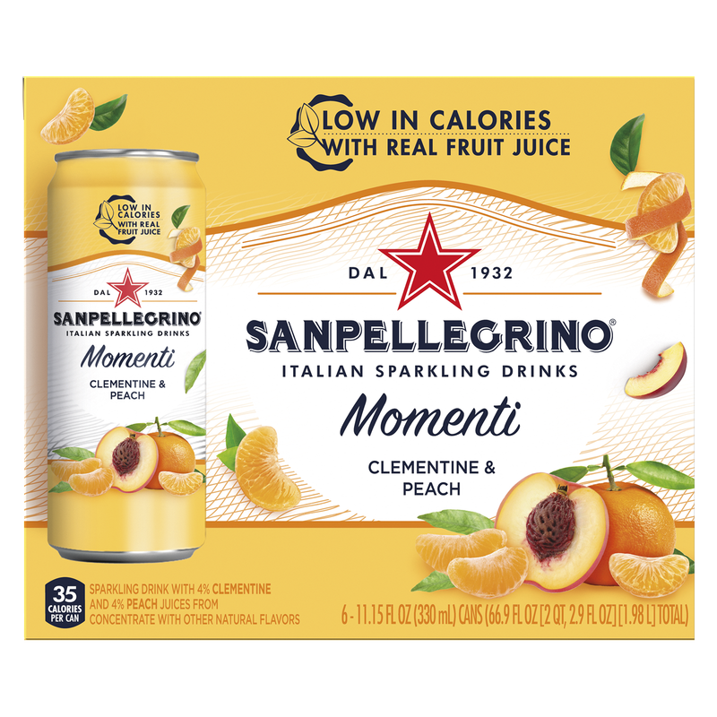 Sanpellegrino Momenti Clementine & Peach 6pk 11.15oz