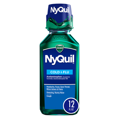 Vicks NyQuil Cold & Flu Nighttime Relief Original Liquid 12oz