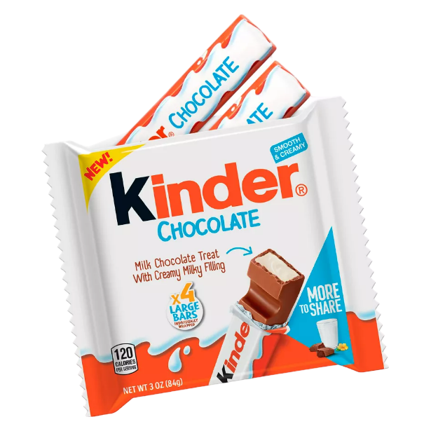 Kinder Chocolate Share Bar, 3oz 4ct