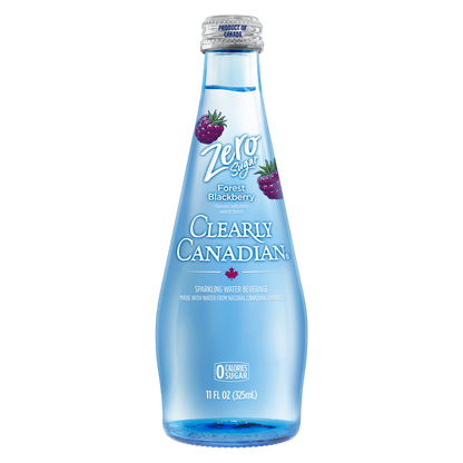 Clearly Canadian Zero Sugar Forest Blackberry 11oz Btl Glass Bottle