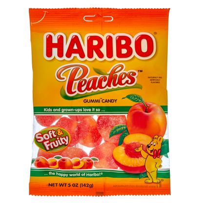 Haribo Peaches Gummi Candy 5oz