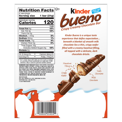 Kinder Bueno Crispy Wafer, 3oz 4ct