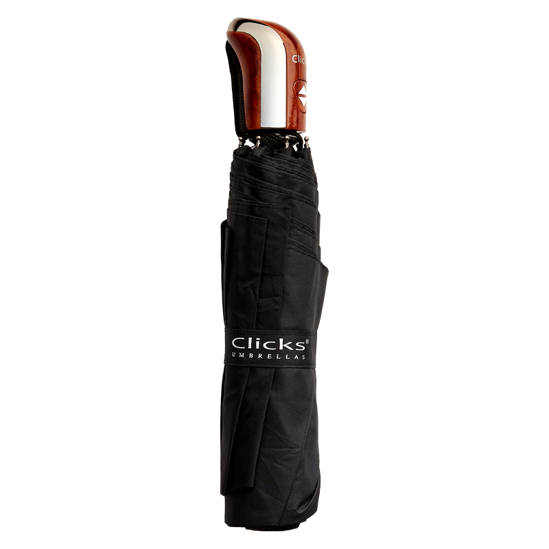 Clicks Umbrellas Automatic Open & Close Black Umbrella