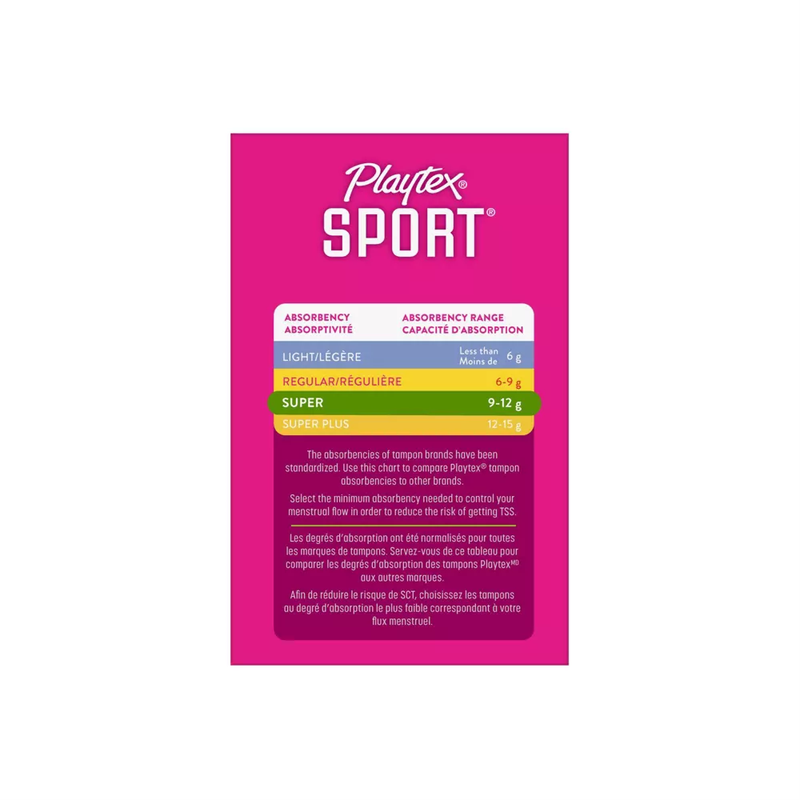 Playtex Sport Tampons Multipack, Super Unscented Pack of 36
