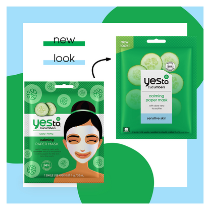 Yes To Cucumbers Calming Paper Mask 1ct