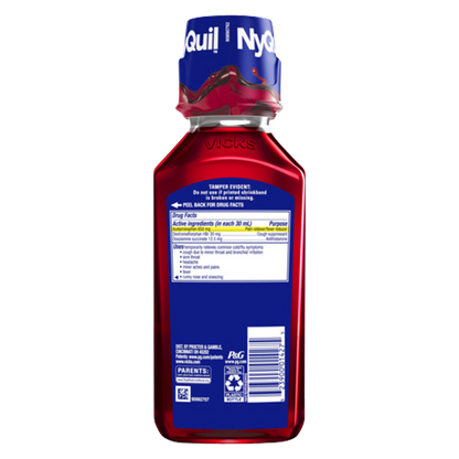 Vicks NyQuil Cold & Flu Nighttime Relief Cherry Liquid 12oz