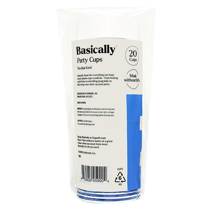 Basically 20ct Blue Party Cups