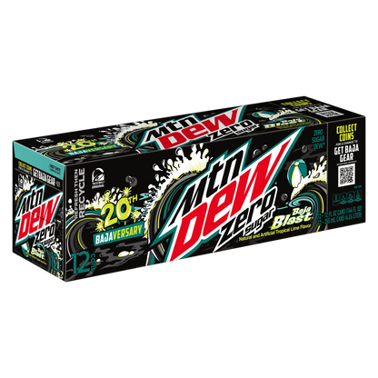 Mountain Dew Zero Sugar Baja Blast 12pk 12oz Can