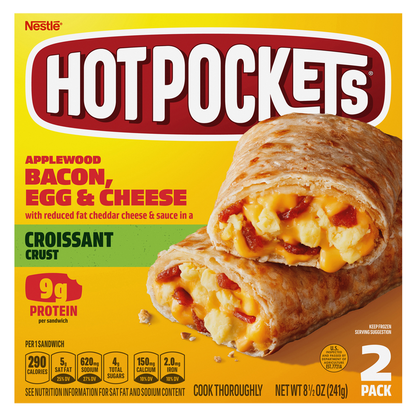 Hot Pockets Frozen Croissant Crust Applewood Bacon, Egg & Cheese 2ct 9oz